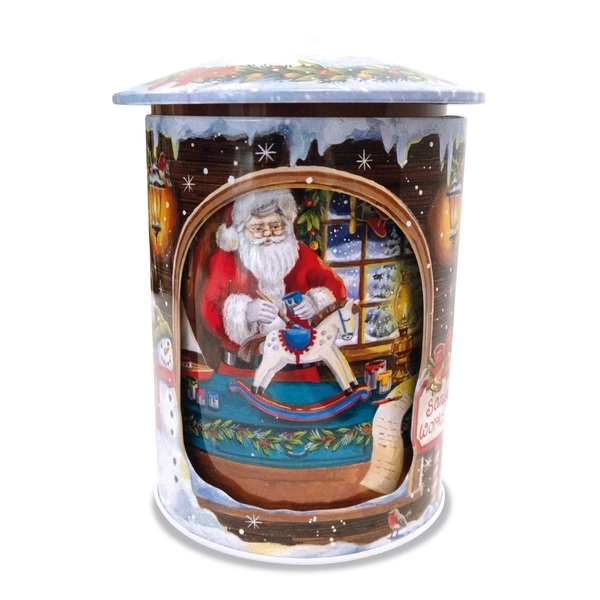 Cutie Muzicală Santa Claus Cu Biscuiti Cu Ciocolată Grandma Wild's 200g 0